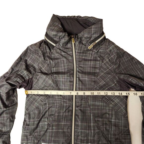Lululemon Gray Hooded Zip-Up Windbreaker Women's Size 2 - Picture 3 of 6